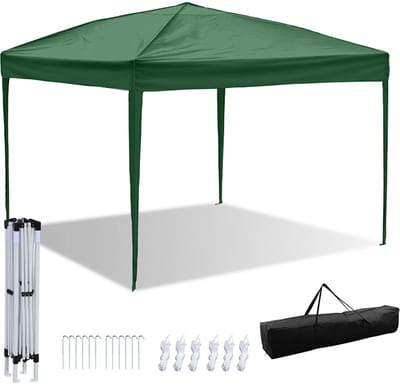 3x3 m Partytent Opvouwbaar Paviljoen Vouwtent Met Draagtas groen