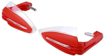 JHUBERS - Off-road motorfiets handbescherming - LED-draailicht - Universele pasvorm - Zwart - Valbescherming - Geschikt voor 7/8 inch stuur - Inclu...