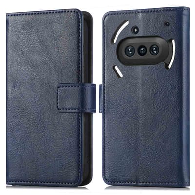 imoshion Hoesje - Geschikt voor Nothing Phone (3a) - Luxe Bookcase - Donkerblauw