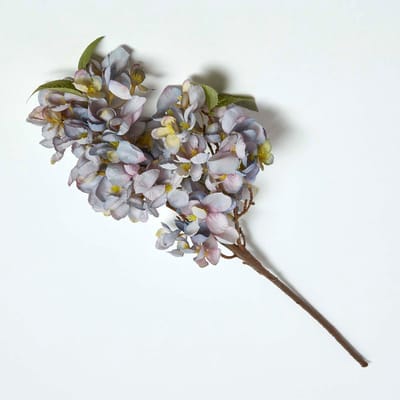 Homescapes Kunstfruitbloesemtak Blauwe bloemen 64cm