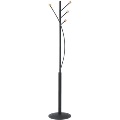 MAULaura Kapstok - 4 haak - standvoet - zwart - 1 stuk - Ø 38.5 x 179.5 cm - MAUL