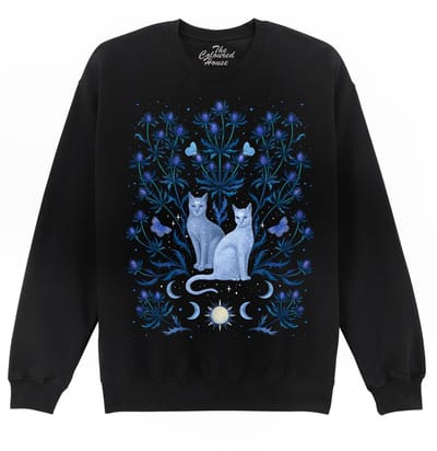 Katten Distels Blue Thistle Cats The Coloured House Sweater S