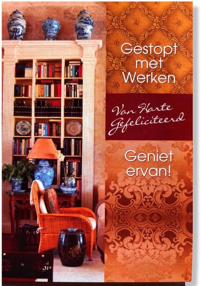 Gestopt met Werken - Pensioen Wenskaart - 12x17cm - Gevouwen kaart inclusief envelop - Pensioen / Stoppen met werken