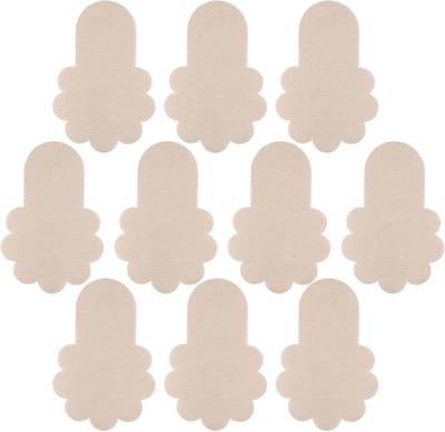 beige Borstpads - Zelfklevende Stickers - Onzichtbare Bedekking - Anti-schuur Adhesive - 10.5 x 6.5 cm - beige