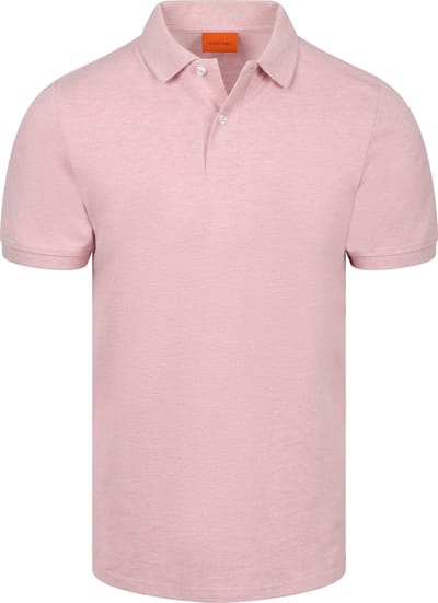 Suitable Poloshirt MEL Pique Roze - Maat M - Heren - Polo shirt Heren met Korte mouw