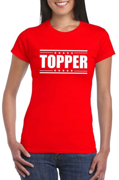 Topper t-shirt rood dames S