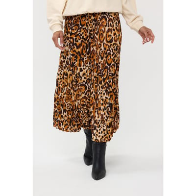 EsQualo Skirt Plisse Animal Land Print Größe: 36 | Midiröcke Outlet | Damen