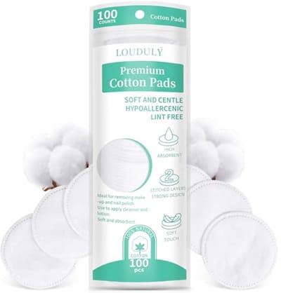SnelShoppen - 100 Stuks Katoenen Rond Pads - Ultra Zacht & Absorberend - Ideaal voor Make-up Verwijdering, Nagellak, Huidverzorging - Perfect voor Gev