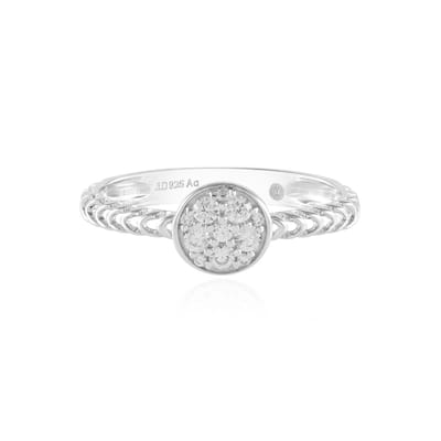 Cavill - Zilveren ring - 925 Sterling Zilver - 0,30 ct Cambodjaanse Zirkonia's - Ronde glanzende zirkonen - Prongzetting verlovingsring elegant
