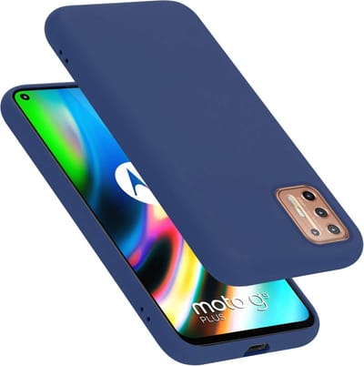Cadorabo Hoesje geschikt voor Motorola MOTO G9 PLUS in LIQUID BLAUW - Beschermhoes gemaakt van flexibel TPU silicone Case Cover