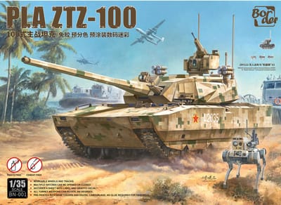 Border Model Modelbouwpakket Militaire voertuigen - BN001 PLA ZTZ-100 - Chinese Hoofdgevechtstank Plastic - 1:35 - Modelbouw