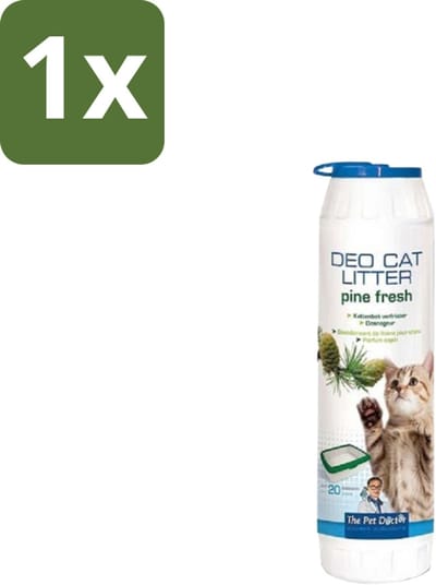 1 x The Pet Doctor – Kattenbak Verfrisser – Deo - Cat Litter Pine Fresh – 750 g - Kattenbak Geur Neutraliseren - Kattenbak Deodorant - Geurverdrijver Kattenbak - Kattenbak Frisse Geur