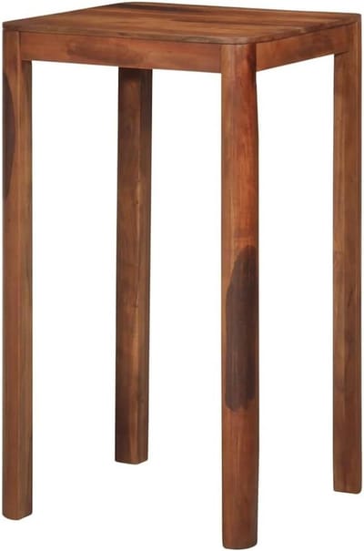 Bartafel Acaciahout - Hoge Tafel - Gezellig Samenzijn - Individuele Houtnerf - 60 x 60 x 107 cm - Acacia