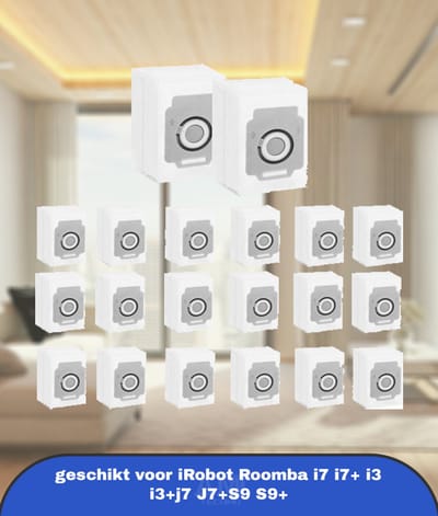 10 stofzuigerzakken geschikt voor iRobot Roomba i7 i7+ i3 i3+j7 J7+S9 S9+Clean Base, stofzuiger afzuigstation, vervangende stofzakken zakken, grote capaciteit, reservezak, stofzuigerzakken, past perfect