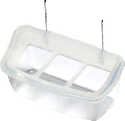 Duurzame doorzichtige hangbak voor vogels in de volière - Hangbak 10 cm transparant - Voerbakjes - Benodigdheden - Servies