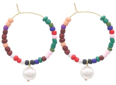 Oorbellen - oorhangers - accessoire - oorsieraad - multicolor - ringen - parel - kralen - boho style - zomer - vakantie - festival - dames - cadeau - uniek - tijdloos - hip