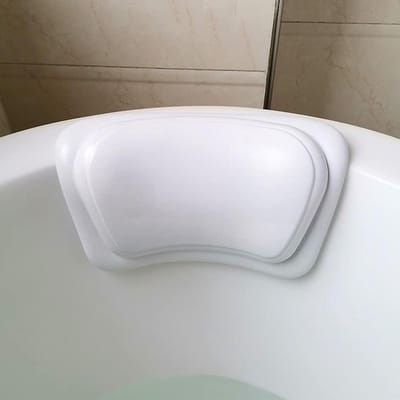 Badkuipkussen - Nekkussen Bad - Ontspannen in Bad - Waterdicht Antislip - 37 x 11 cm - Grijs