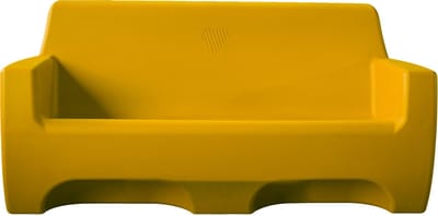 HappySofa Regenbank – 510 liter regenwateropslag + inclusief geïntegreerde pomp + aansluitset – 168 x 83 x 84 cm - kleur: Signaal Geel – regenton – watervanger – designbank - tuinbank