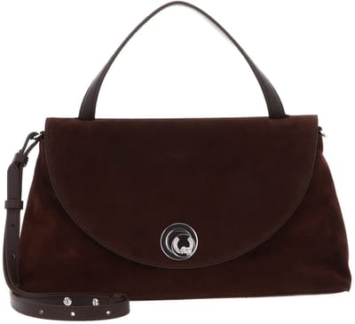 COCCINELLE Leren handtas schoudertas Nikla Suede Bim Handbag Brunette donkerbruin
