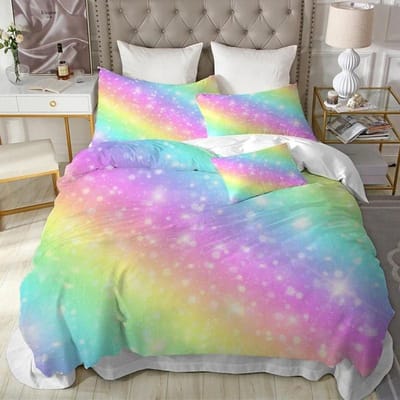 Mooie Prinses Kinder Beddengoed Set 150x200 Kasteel Dekbedovertrek Kussensloop Bedsprei Voor Meisjes Twin Eenpersoons Maat Dekbedovertrek 240x220 200X230cm-3pcs