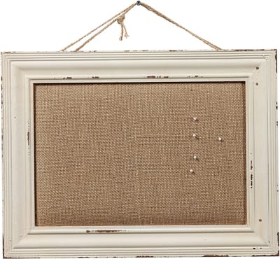 Kurkbord Met Houten Frame, 40 x 30 cm, Rustieke Uitvoering, Kantoorkurkbord, Klein Memobord, Linnen, Deco, Prikbord Voor Knutselen