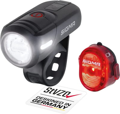 Led-fietsverlichtingsset met accu-koplamp en achterlicht - StVZO goedgekeurd