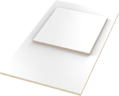 Multiplex Tafelblad - Werkblad Hout - Doe-het-zelf Projecten - Krasbestendig Melamine - 120x80 cm - Wit