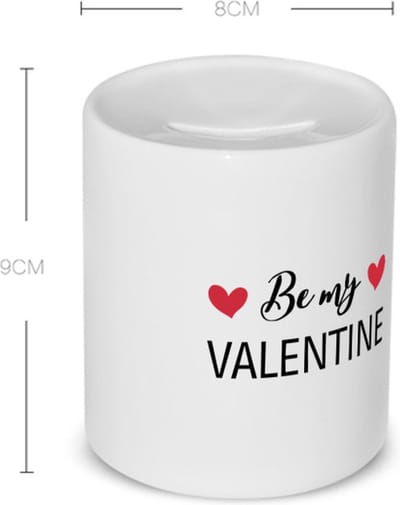Akyol - be my valentine Spaarpot - Valentijnsdag - iemand die liefde wilt geven aan een ander - valentijnsdag - cadeau voor vriend/vriendin - verjaardagscadeau - kado - geschenk - gift - verrassing - valentijnscadeautje - 350 ML inhoud