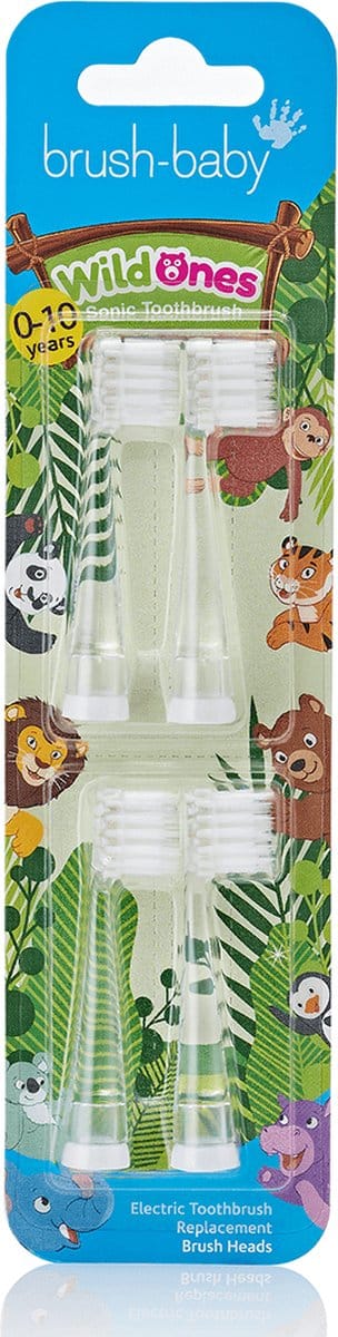 Brush-Baby® | WildOnes Opzetborstels | 0 - 10 jaar | (4 stuks)