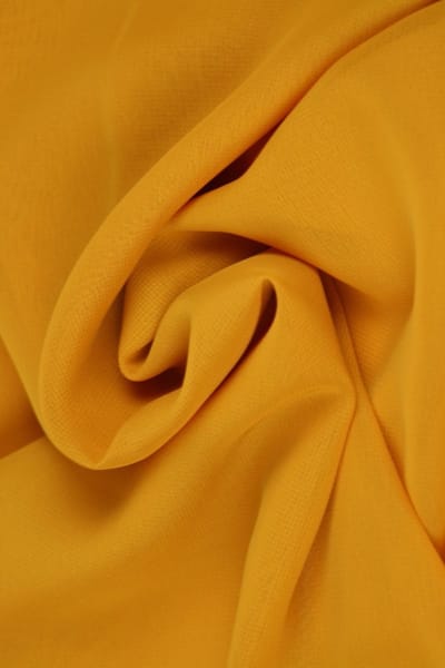 15 meter chiffon stof - Okergeel - 100% polyester