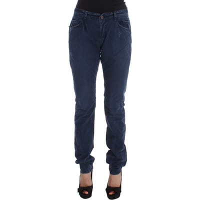 Costume National Dames spijkerbroek in blauw katoenmix