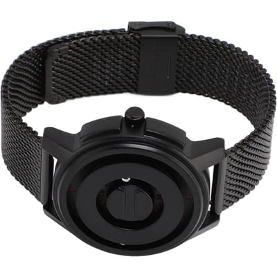 Magnetische Kralen Drijvend Horloge Roestvrijstalen Band 30 Meter Waterdicht Uniek Wijzerontwerp Unisex Quartz Horloge Zwart black