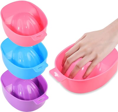 Manicure Bowl - 3 stuks - Comfortabel Nagellak Verwijderen - Verwijder verdikte nagellak en kunstnagels - Schaaltje voor Manicure - Nagelbad - Nagellak Verwijderingsbakje - Eenvoudige Manicure - Voor spa, paillettennagels, handverzorging