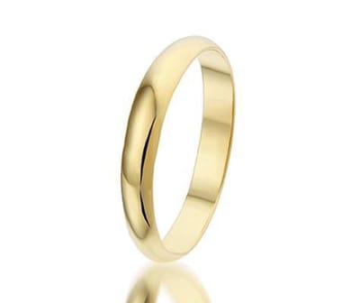Montebello Ring Huwelijk - 925 Zilver Verguld - Trouw - 3mm - Maat 50-16mm
