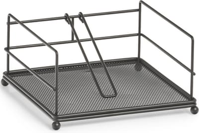 Zeller Servettenhouder - met stop - metaal - 17 cm - servethouders/servettenhouders