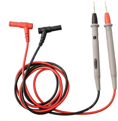 Multimeter Meetsnoeren - Testkabels Sonde - Elektronica Testen - Naaldpunten Siliconendraad - 1000V 10A - Rood Zwart Grijs