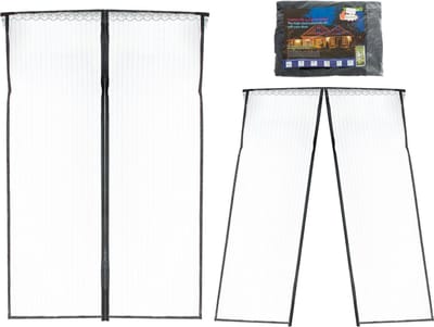 Vliegengordijn 160x230cm - Luxe Deurhor - Magnetisch - Horgordijn - Muggennet - Hordeur - Zwart