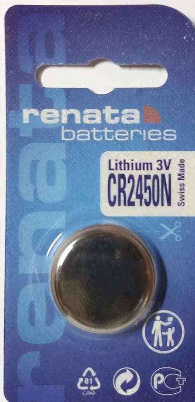 Lithium Munt Batterij - Knoopcel Batterij CR2450 - Apparaten Aandrijven - Hoge Capaciteit 540mAh - 24.5mm Diameter - Zilver