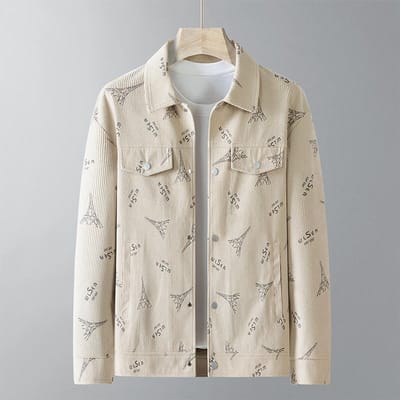 Modetrend Revers Jeugd Nationale Stijl Jas Heren Veelzijdige Top 5XL beige