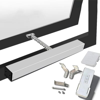 Elektrische raamopener - Ketting actuator - Automatische ventilatie - Stille werking - 300-800 mm - Zilver