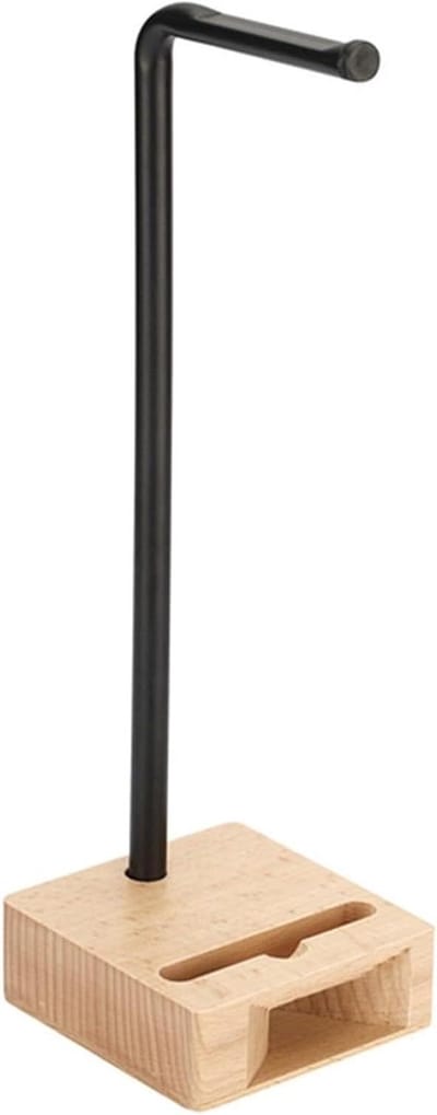Hoofdtelefoon Stand - Headset Houder - Bureau Organisatie - Massief Hout - N.v.t. - Natuurlijk Hout