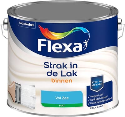 Flexa - Strak In De Lak Binnenlak Mat - Vol Zee - Mengverf - 2,5 L