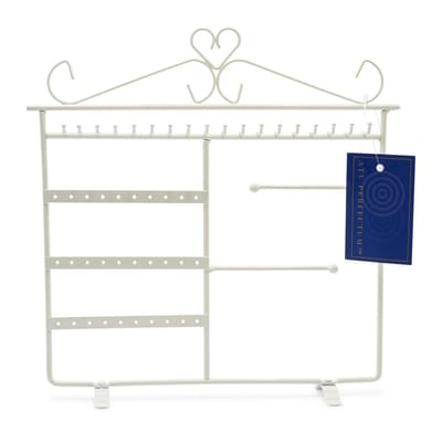 ATV PERFECTUM Sieradenhouder WIT - metalen sieradenrekje - oorbellen houder - ketting standaard - Sieradenorganizer -Sieradenrek