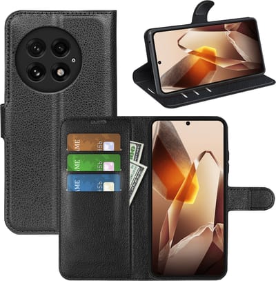 MobyDefend Hoesje - Geschikt voor OnePlus 13 - Kunstleren Wallet Book Case (Sluiting Voorkant) - Zwart