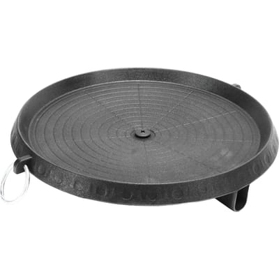 Plaque de Barbecue Conception Trou d'Huile Facile à Nettoyer Chaleur Uniformément Résistant à l'Usure Double Couche Grill Barbecue Coréen gray