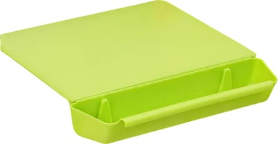 2-in-1 Keuken Snijplank met Opbergvak – Groen – Verdikte Kunststof Snijplank voor Fruit en Groenten, Praktische Keukenaccessoire met Opslagtank