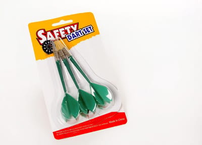 Sparepunten Safety dartbord groen 3 stuks op blister