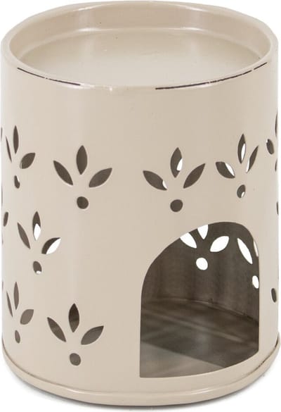 HomeBound by KY | Geurbrander round flower zand | geurbrander | amberblokje | 8,5x8,5x9,5cm | stijlvol | oliebrander