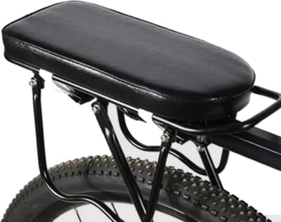 Fietszitje Achter - Passagierskussen Fiets - Comfortabel Fietsen - Dik Gewatteerd Schuim - 31x15x4 cm - Zwart