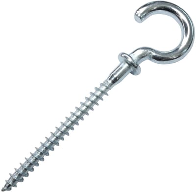 JHUBERS- Schroefhaak Set van 10 - G-vormige Schroefhaken - Gegalvaniseerd Staal - Ø4,9x84 mm - Wand/plafond Bevestiging - Ruimtebesparend - Haak